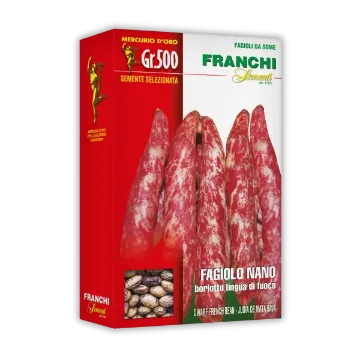 Semena nizkega fižola Borlotto Lingua di Fuoco Semena nizkega fižola Borlotto Lingua di Fuoco