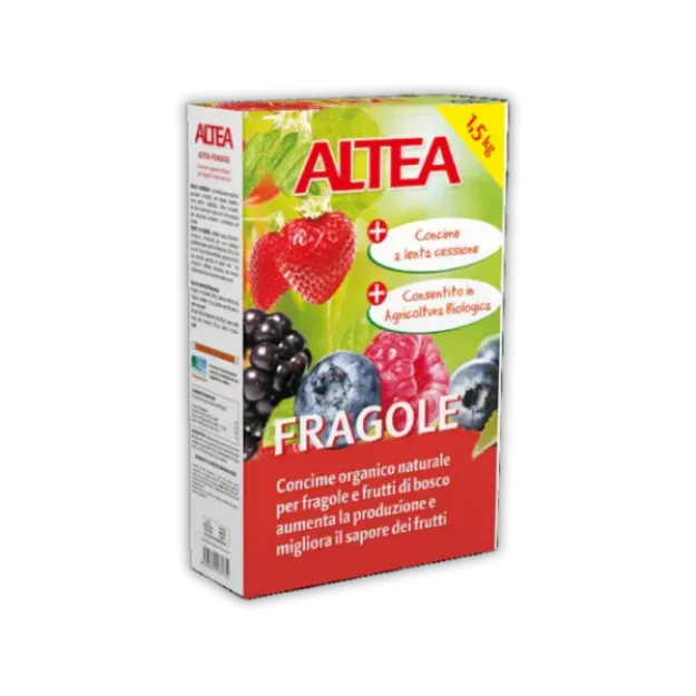 Altea organsko granulirano gnojilo za jagode in jagodičevje 1,5 kg za bogat pridelek