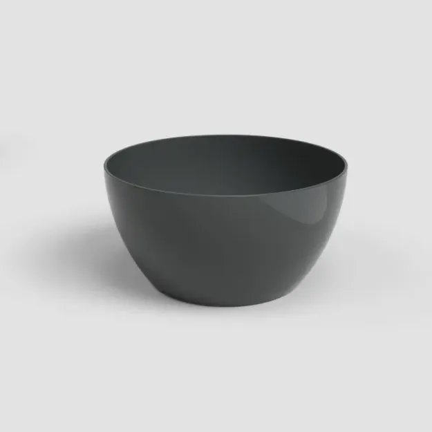 San Remo Glossy cvetlična skleda - antracit črna in prefinjen sijaj za sodoben dekor