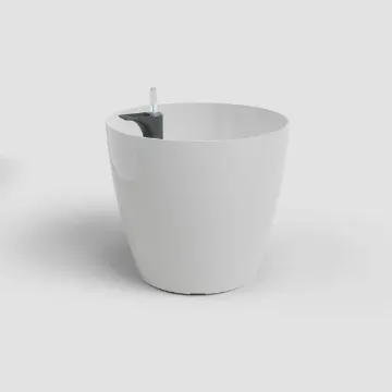 Minimalističen lonec San Remo, bel z avtomatskim zalivanjem Minimalističen lonec San Remo, bel z avtomatskim zalivanjem