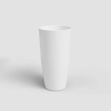 Visok cvetlični lonec Santorini - bel Visok cvetlični lonec Santorini - bel