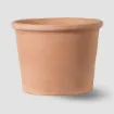 terracotta cvetlični lonec Cilindro Bordato - v barvi bele gline