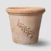 Tradicionalna terracotta Galestro - cvetlični lonec z olivnim motivom