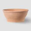 terracotta cvetlična skleda Ciotola Liscia - v barvi bele gline