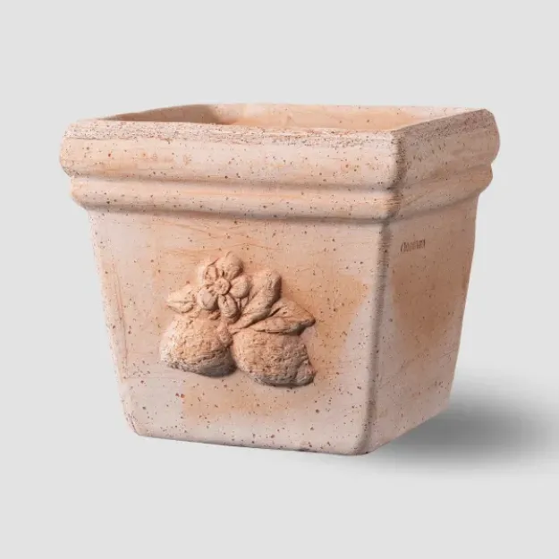 Tradicionalan terracotta lonec Quadro Sicilia - z motivom limone