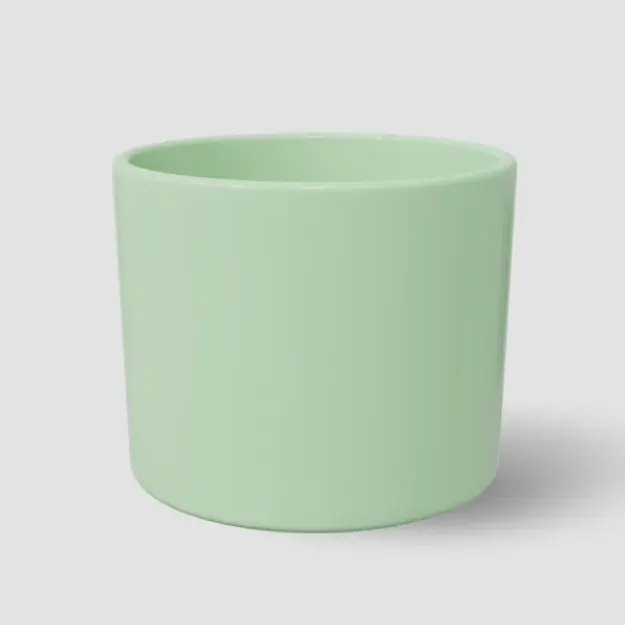 Klasični okrasni lonček Eva - mint zelena sijaj