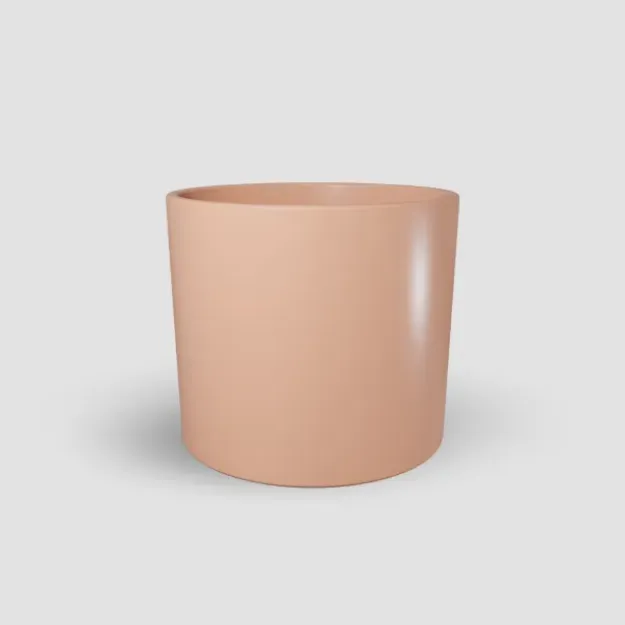 Klasični okrasni lonček Eva - svetlo roza mat