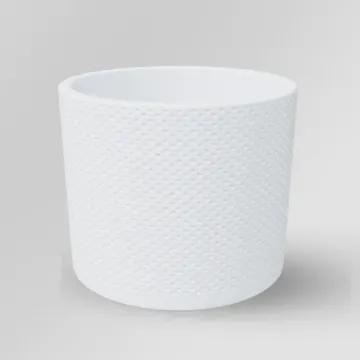 Pikčasti keramični lonček Evi - bela sijaj Pikčasti keramični lonček Evi - bela sijaj