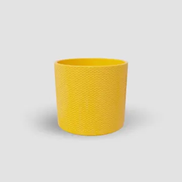 Pikčasti keramični lonček Evi - rumena sijaj Pikčasti keramični lonček Evi - rumena sijaj