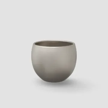 Okrogel keramični lonček Lisa - šampanjec Okrogel keramični lonček Lisa - šampanjec