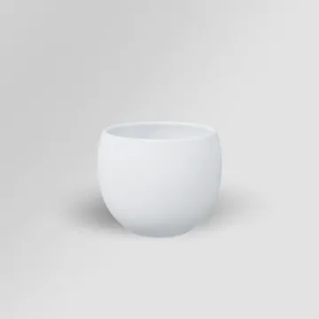 Okrogel keramični lonček Lisa - bela sijaj Okrogel keramični lonček Lisa - bela sijaj