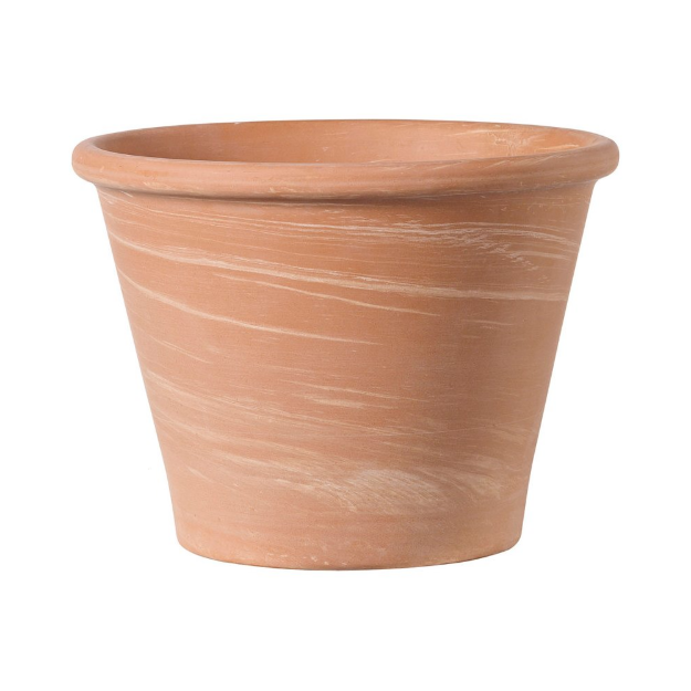 Slika Glinena posoda VASO DUO WHITE STRIPPED