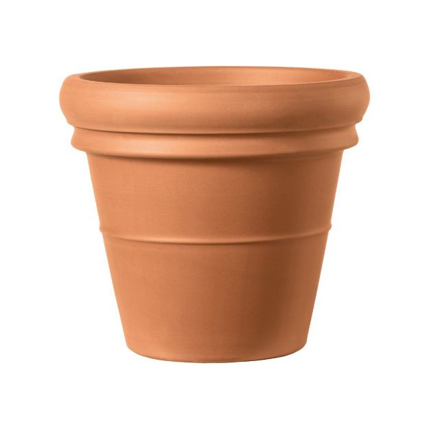 Slika Glinen cvetlični lonec DOUBLE RIM