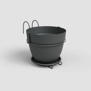 Prikaži podrobnosti za Balkonski lonec Capri Campana antracit Slika Balkonski lonec Capri Campana antracit