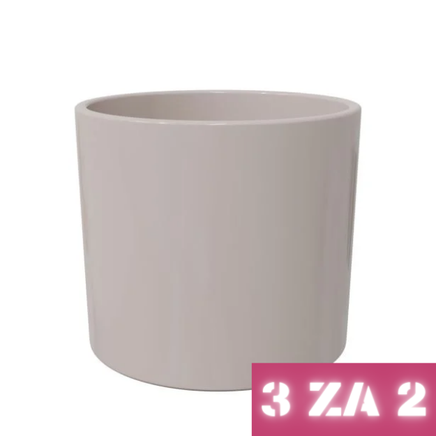 Slika 3 ZA 2: Okrasni lonček Eva - siva sijaj