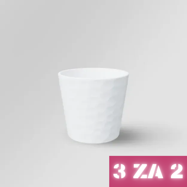 Slika 3 ZA 2: Pikast keramičen lonček Linda - bela sijaj