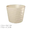 Keramičen cvetlični lonec v biserno smetana barvi s sijajem višine 12,7 cm in 11,8 cm