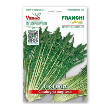 Katalonoski radič Pugliese Sprednja stran embalaže semen katalonskega radiča Pugliese