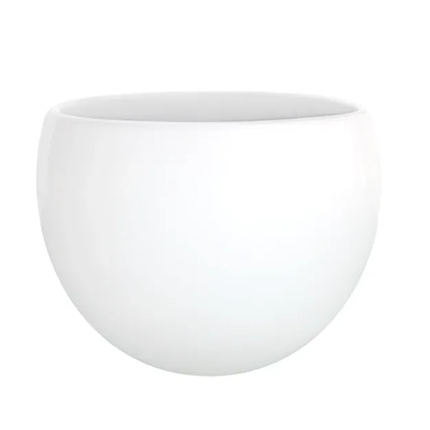 Okrogel keramičen cvetlični lonec Lisa bele barve