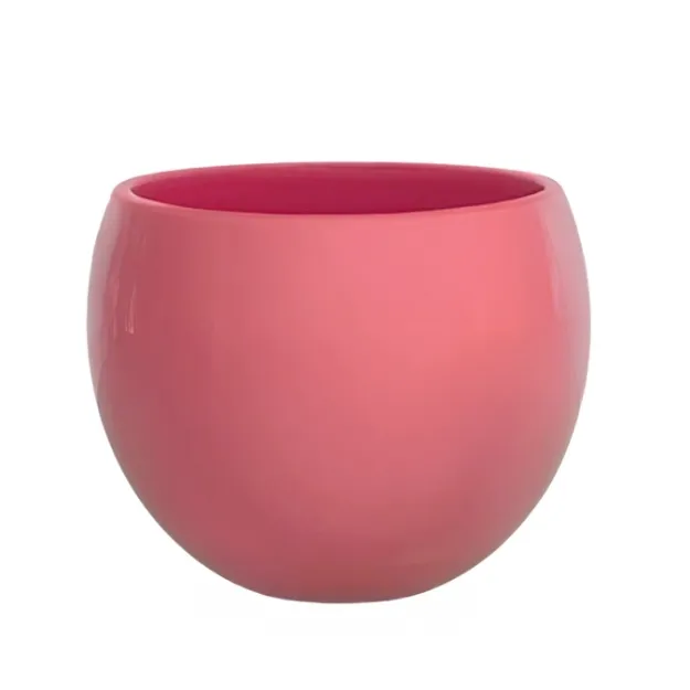 Okrogel keramičen lonec Lisa v alt roza barvi