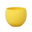 Okrogel okrasni cvetlični lonec iz keramike Lisa v rumeni barvi