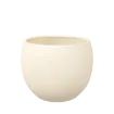 Okrogel okrasni cvetlični lonec LISA  v smetani barvi z mat finišem