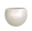 Okrogel keramičen lonec LISa smetana sijaj