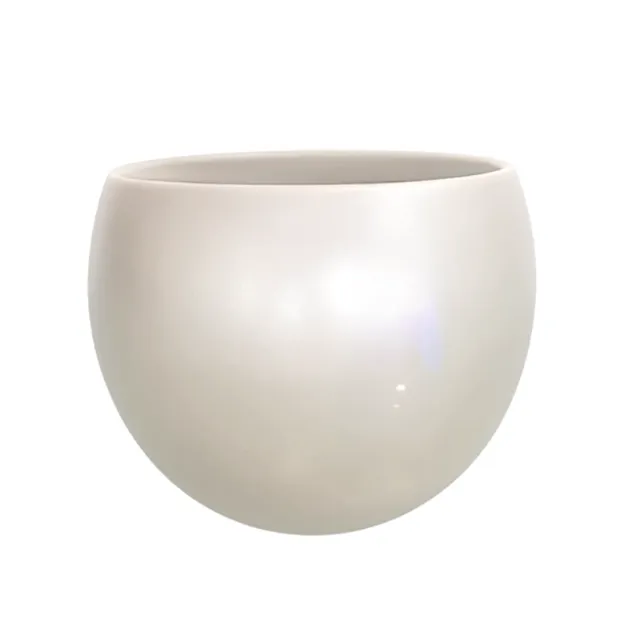 Okrogel keramičen lonec LISa smetana sijaj