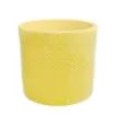 Okrogel okrasni cvetlični lonec Evi v limonasto rumeni barvi večja velikost