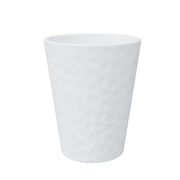 Okrasen keramičen lonec Linda - bela sijaj velik