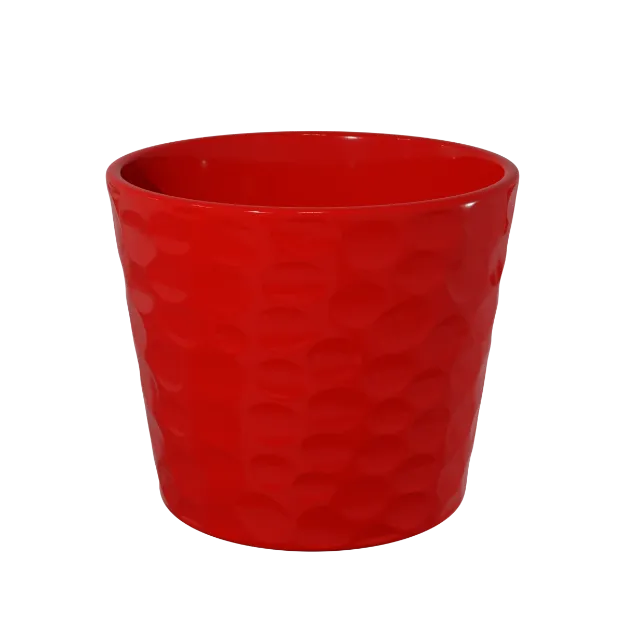 Okrasen keramičen lonec Linda - rdeča