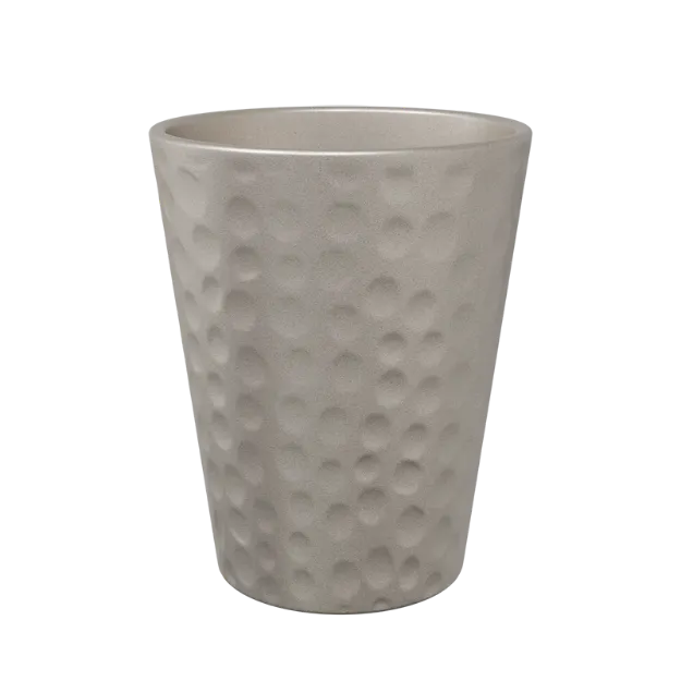 Okrasen keramičen lonec Linda- srebrno-bež velik