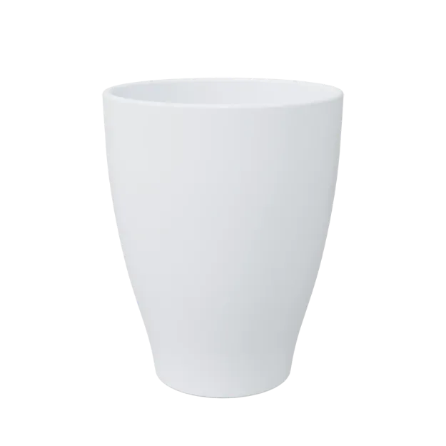 Okrasni lonček Carly - keramika bela mat