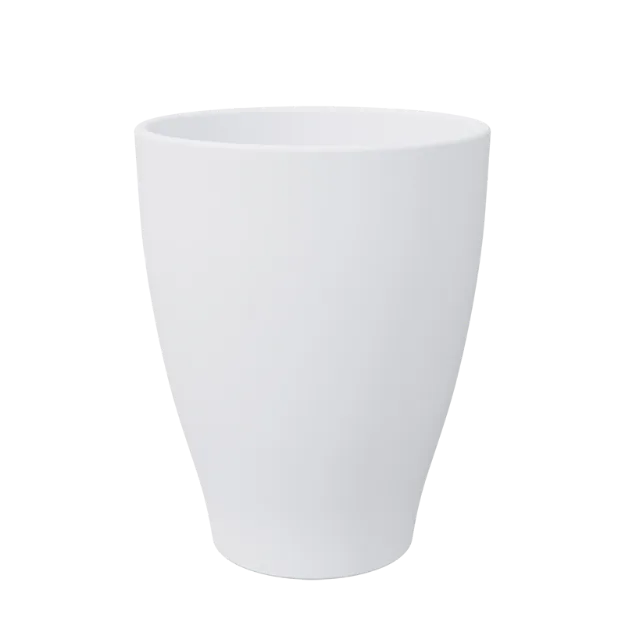Okrasni lonček Carly - keramika bela sijaj