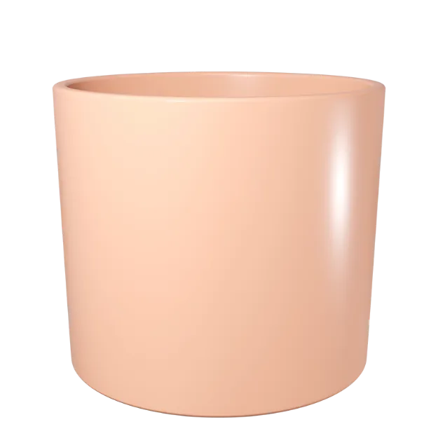 Okrasen cvetlični lonec Eva - svetlo roza mat