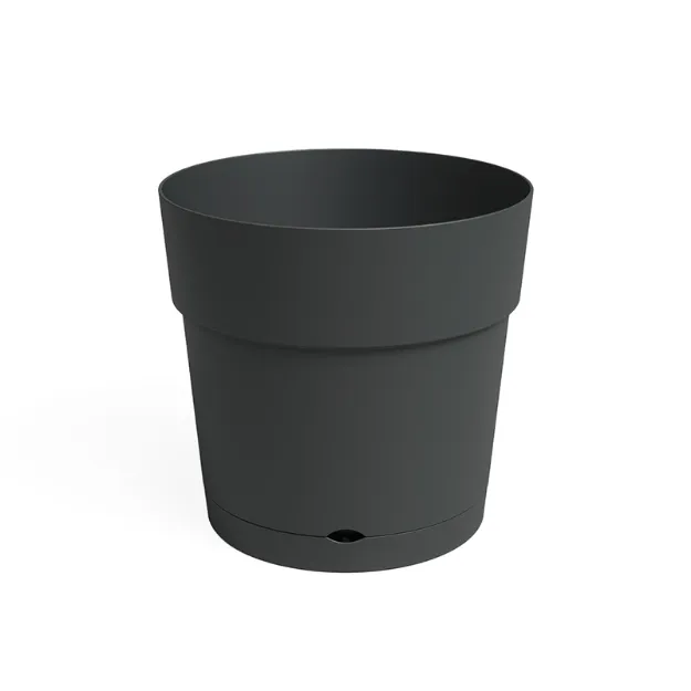 Okrasni cvetlični lonec CAPRI WIDE, črna