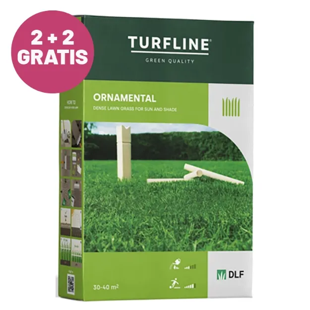 Embalaže semen za travo za okrasne površine v parku na zelenici