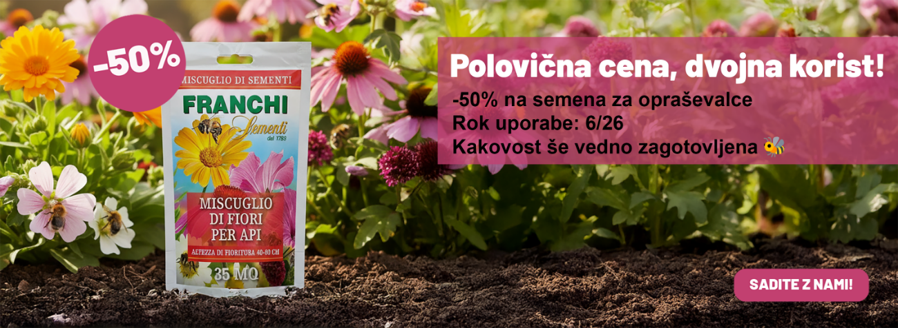 -50% semena za opraševalce