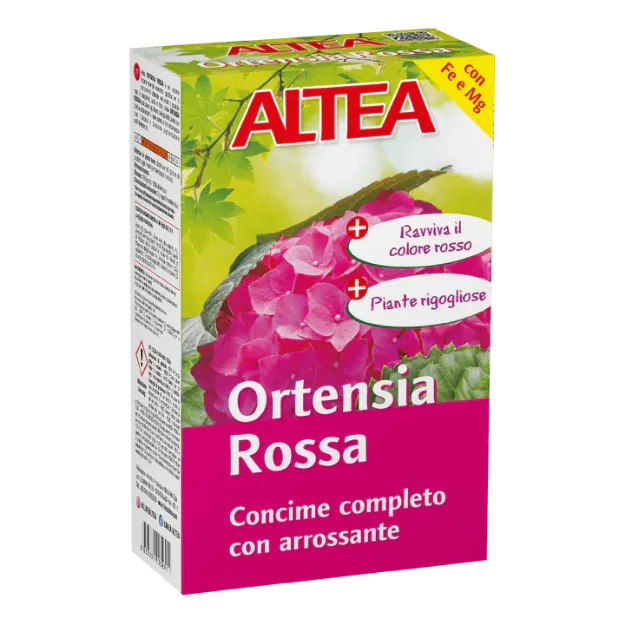 Altea Ortensia Rossa 500 g – organo-mineralno gnojilo za rožnate in rdeče hortenzije
